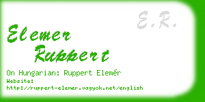 elemer ruppert business card